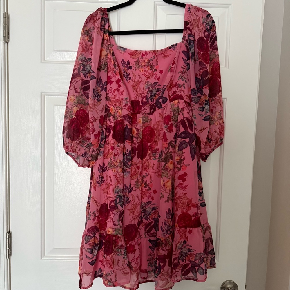 Torrid Pink Floral Dress